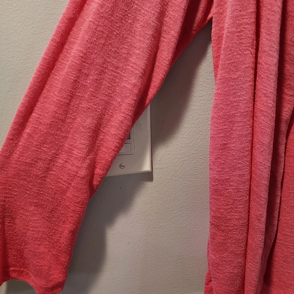 New Directions Pink Coral Open Front Long Sleeve Cardigan in Size XL - Picture 6 of 12